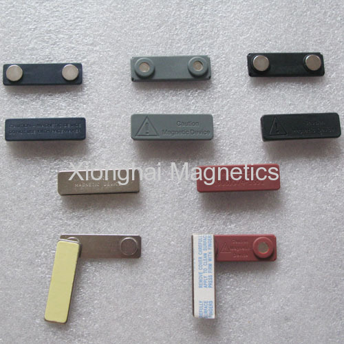 China manufacturer and exporter Name Badge Magnets with tow pieces magnet on the Iron plates