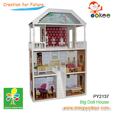 Three floor Big Wooden Doll house