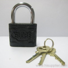 Globe brand iron padlock