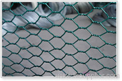 Hexagonal wire netting fences