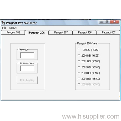 Peugeot key calculator