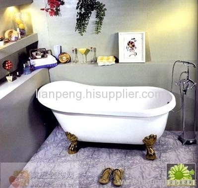 clawfoot cast iron bathtub