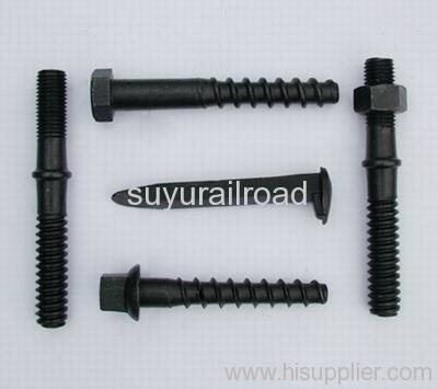 screw spike, Sleeper screw, railroad spike