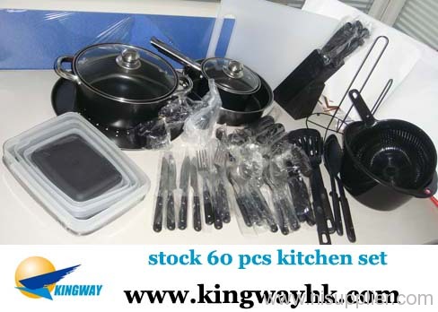 stock stocklot closeout overstock surplus 60 pcs kitchen set