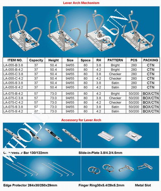 Lever arch mechanisms ring mechanism file clip file binder