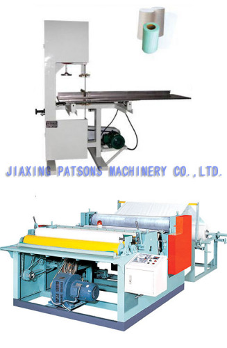 Toilet paper roll slitting rewinding machine