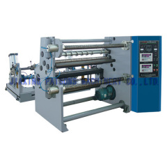 Adhesive label slitter rewinder machines