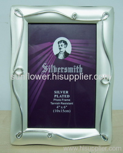 silver plated photo frame