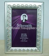 silver metal photo frame