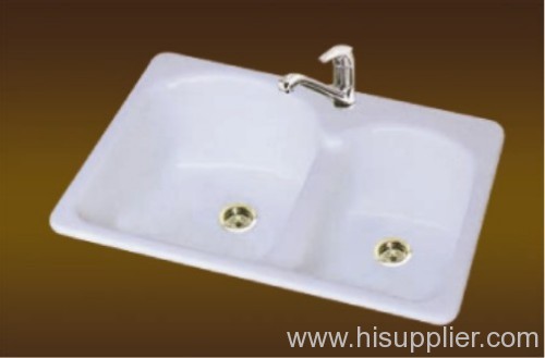 cast iron enamel sink