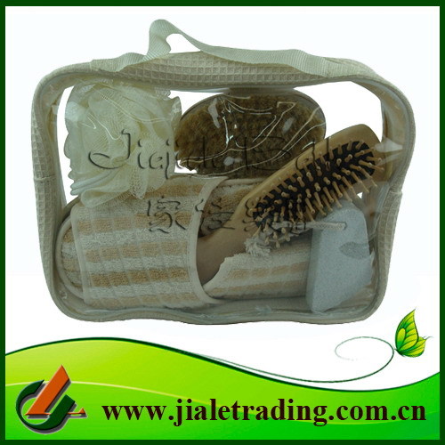 Bath set with pvc bag