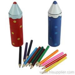 12 pcs colour pencil in bullet tube