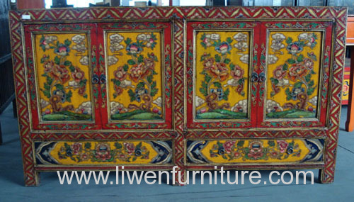 Tibetan style consoles 4 doors