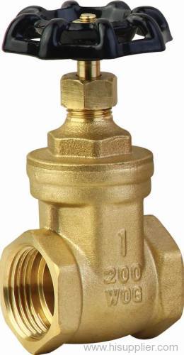 Brass gate valve