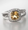 925 silver ring 7mm citrine petite ablion ring