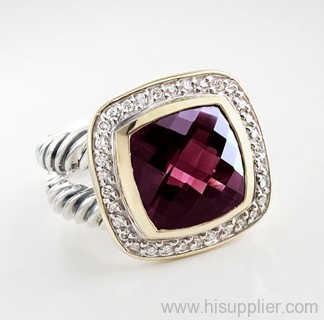 garnet ring gearnet ring yurman inspired jewelry name brand jewelry silver ring