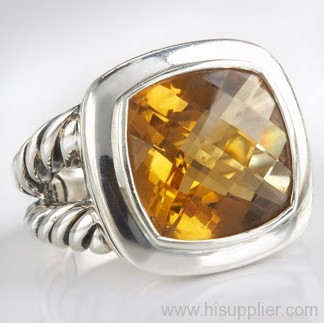 citrine ring stelring silver ring yurman ring 925 silver jewelry fashion jewelry