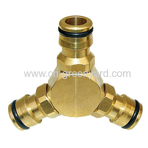 Brass 3-Way Hose Coupling