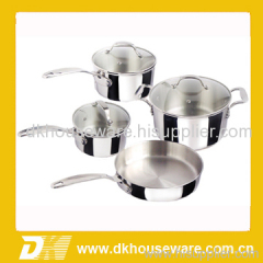 7pcs S/Steel Cooper Bottom Cookware Set