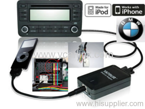 BMW ipod iphone car kit interface adapter (40pin round )