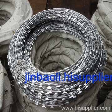 Razor barbed steel wire