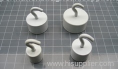 pot magnets with hook and white painting