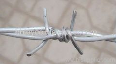 galvanized barbed wire