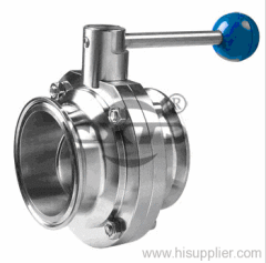 Sanitary butterfly valve(welded,clamp, Male thread)