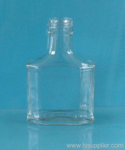 Transparent Glass Wine Bottle
