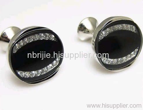 2011 Clear Crystal Black Onyx Cufflinks