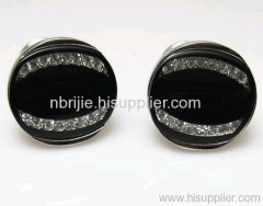 2011 Clear Crystal Black Onyx Cufflinks