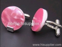 2011 New Pink Shell Men's Cufflinks