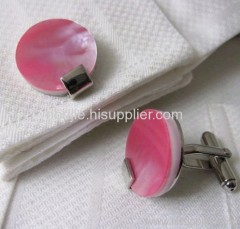 2011 New Pink Shell Men's Cufflinks