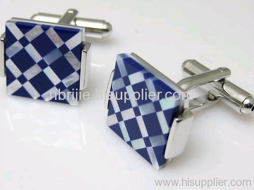 Blue&White Shell Cufflinks