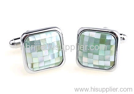 2011 Fashion Grid Shell Cufflinks