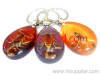 real Scorpion inside man made insect amber keychains,key ring