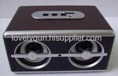 wooden mini mobile card reader speaker