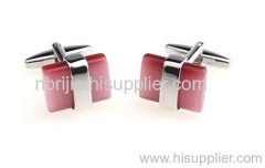 Fashion Pink Opal Cufflinks