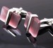 Fashion Pink Opal Cufflinks