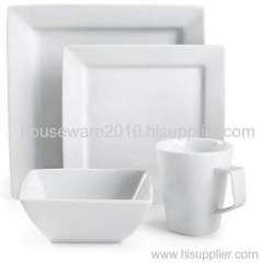 4pc square dinner set