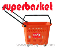 plastic wheel shopping basket