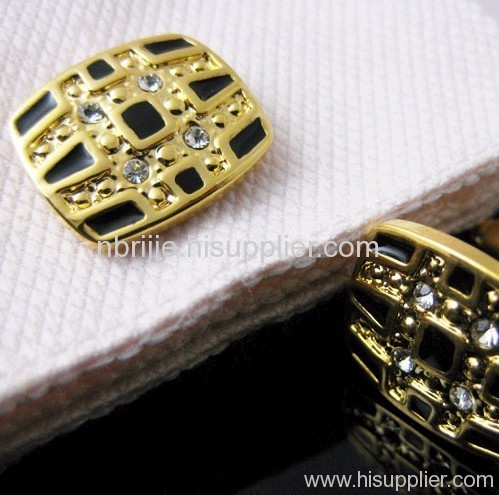 Shining Crystal Glod Cufflinks