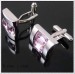 Fahion Pink Crystal Cufflinks