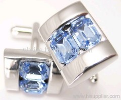 Blue Crystal Cuff links