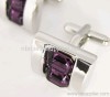Purple Crystal Cufflinks