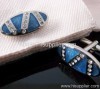 New Style Blue Enamel Cufflinks