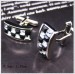 White&Black Crystal Men's Cufflinks