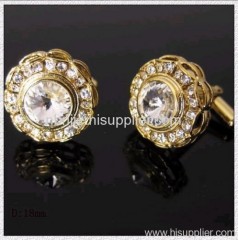 Glod Men's Crystal Cuff links