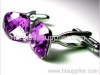 Classic Purple Crystal Wedding Cufflinks