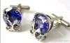 Fashion Blue Crystal Cufflinks